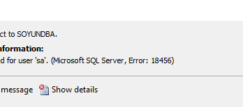 Microsoft SQL Server, Error: 18456